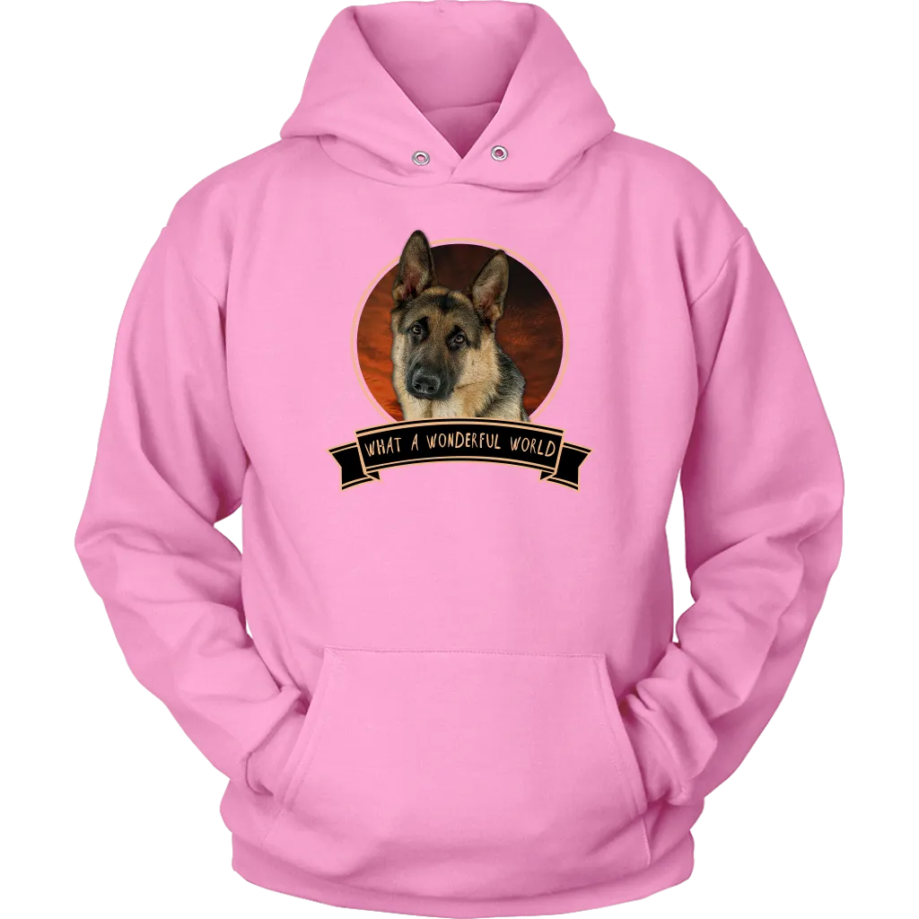 German Shepherd Hoodie Wonderful World - FREE Shipping!