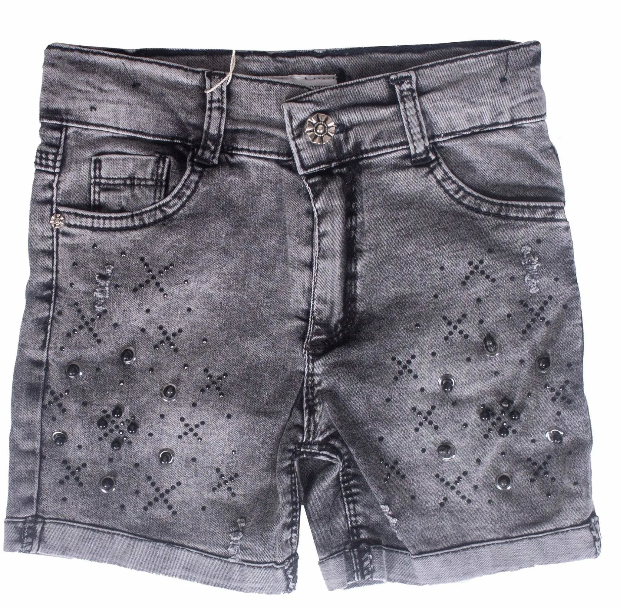 Girls Gray Shorts Jeans