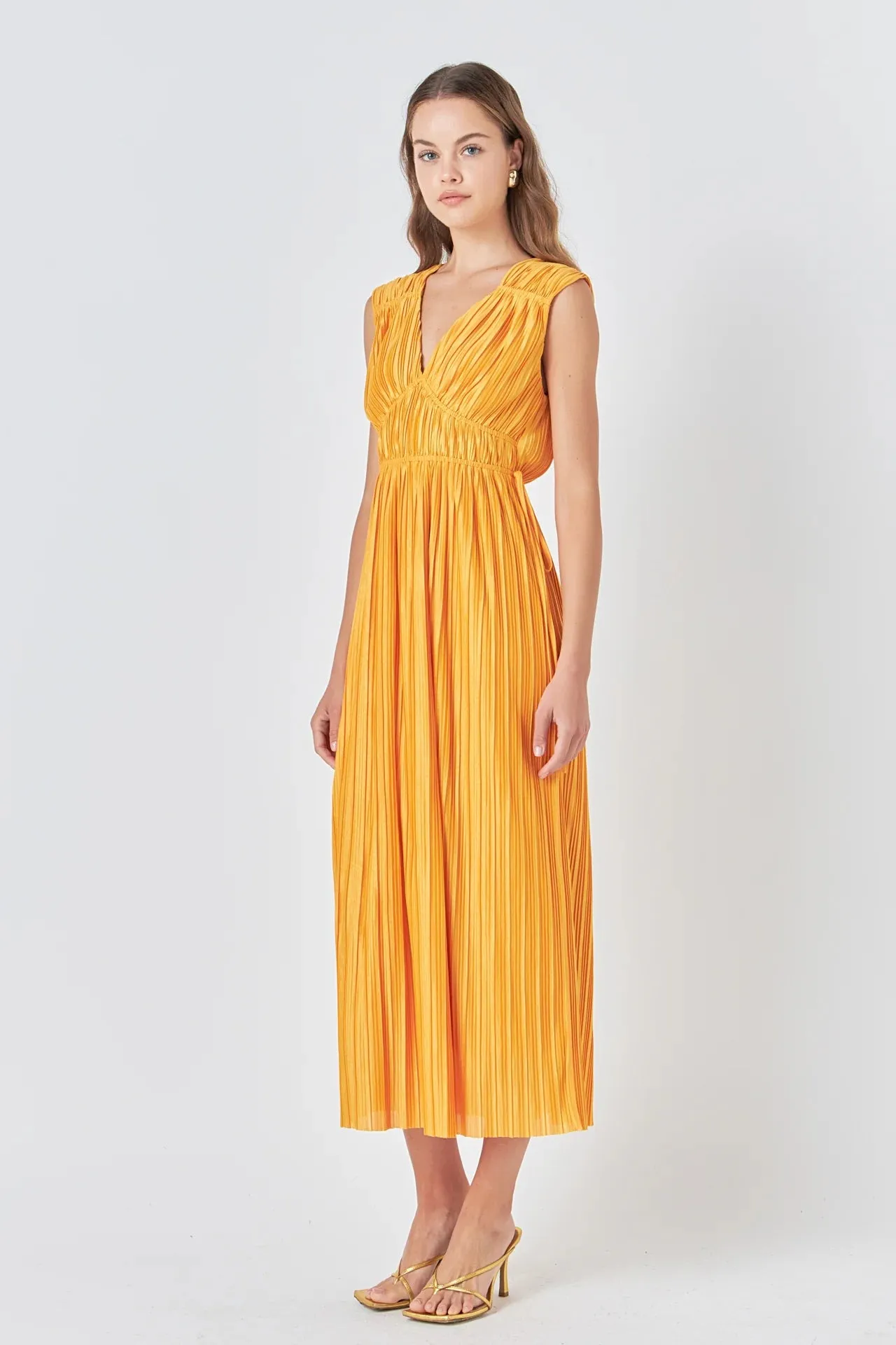 Gold Fusion Midi Dress - FINAL SALE