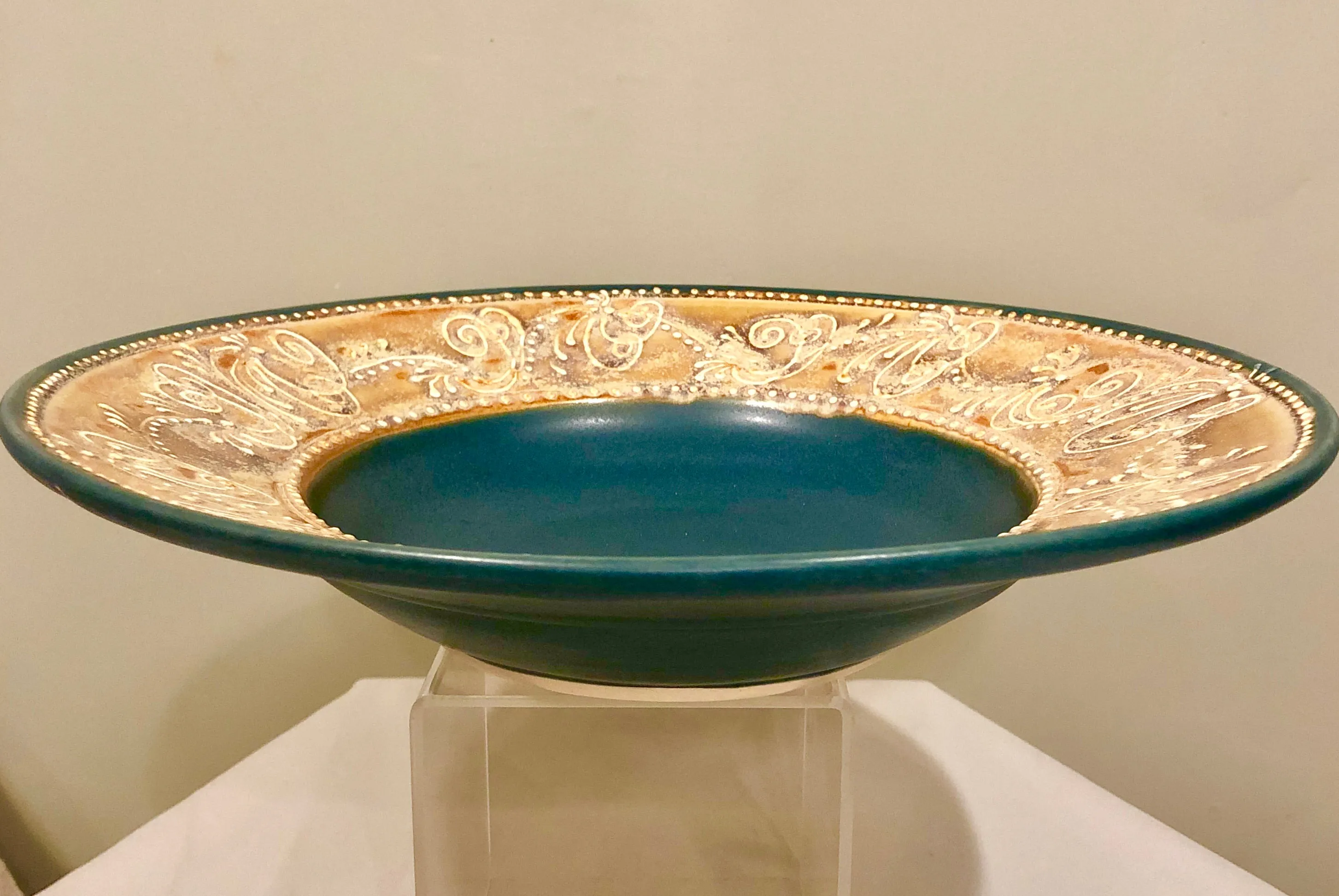 Gold Wide Rimmed Bowl