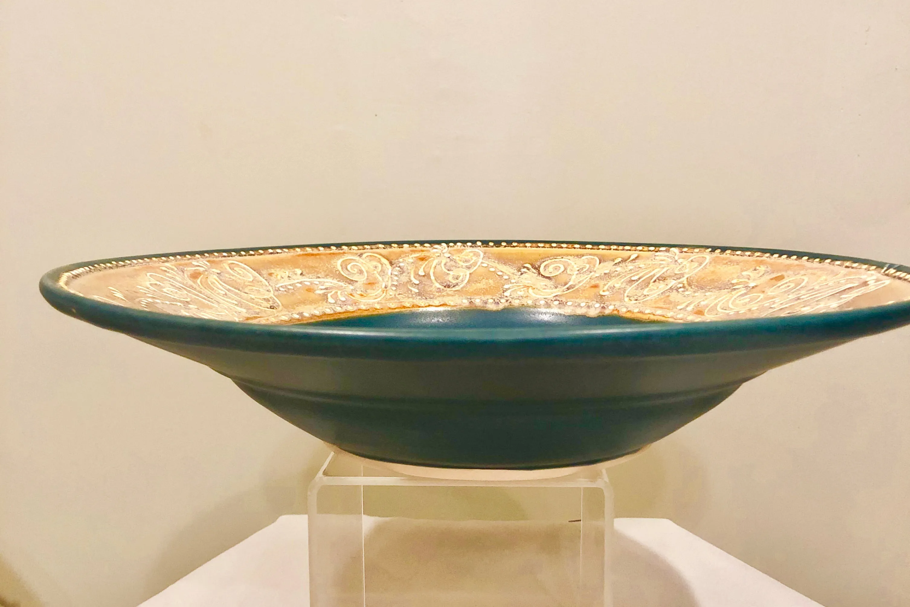 Gold Wide Rimmed Bowl