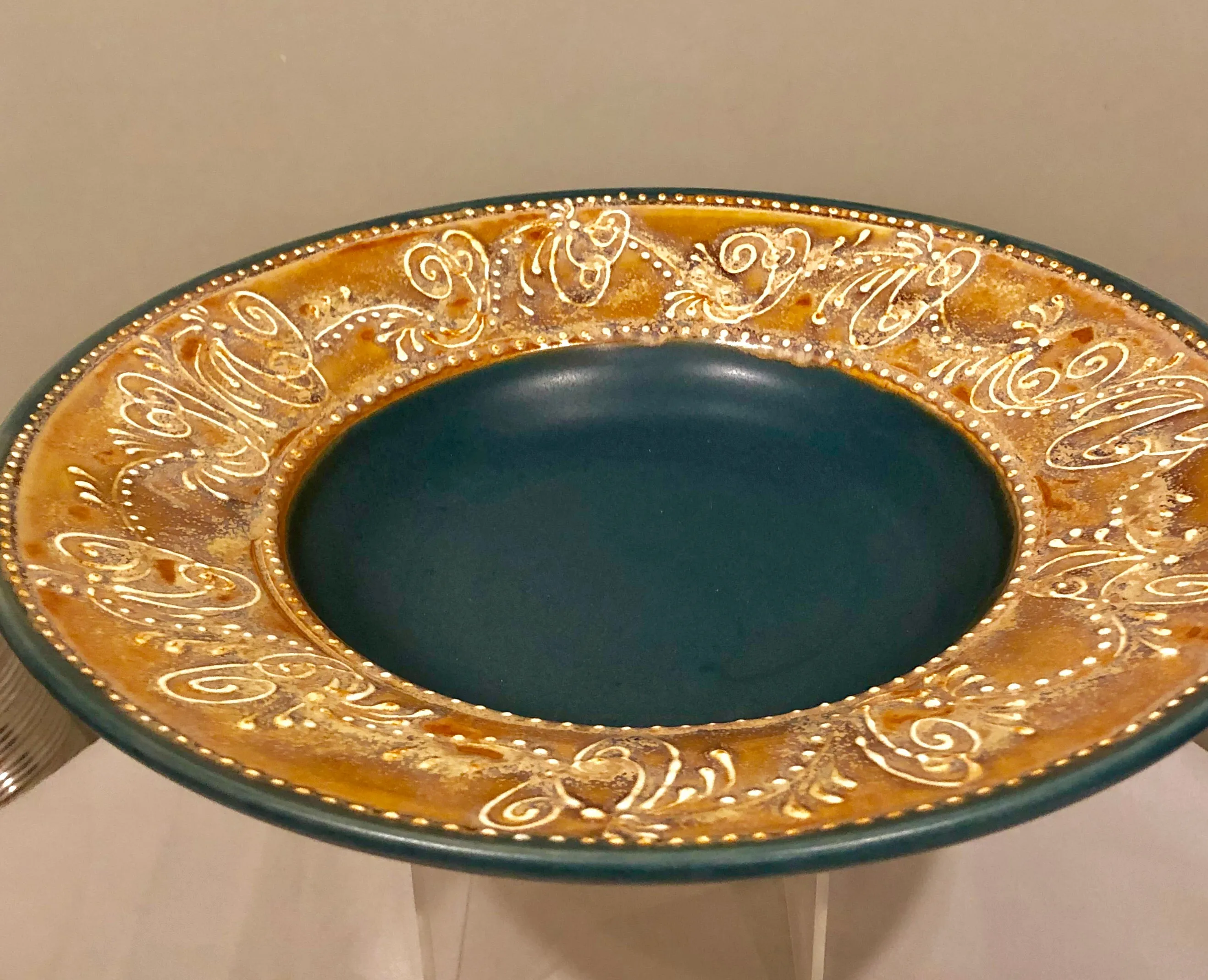 Gold Wide Rimmed Bowl