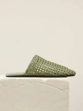 Green slip-ons