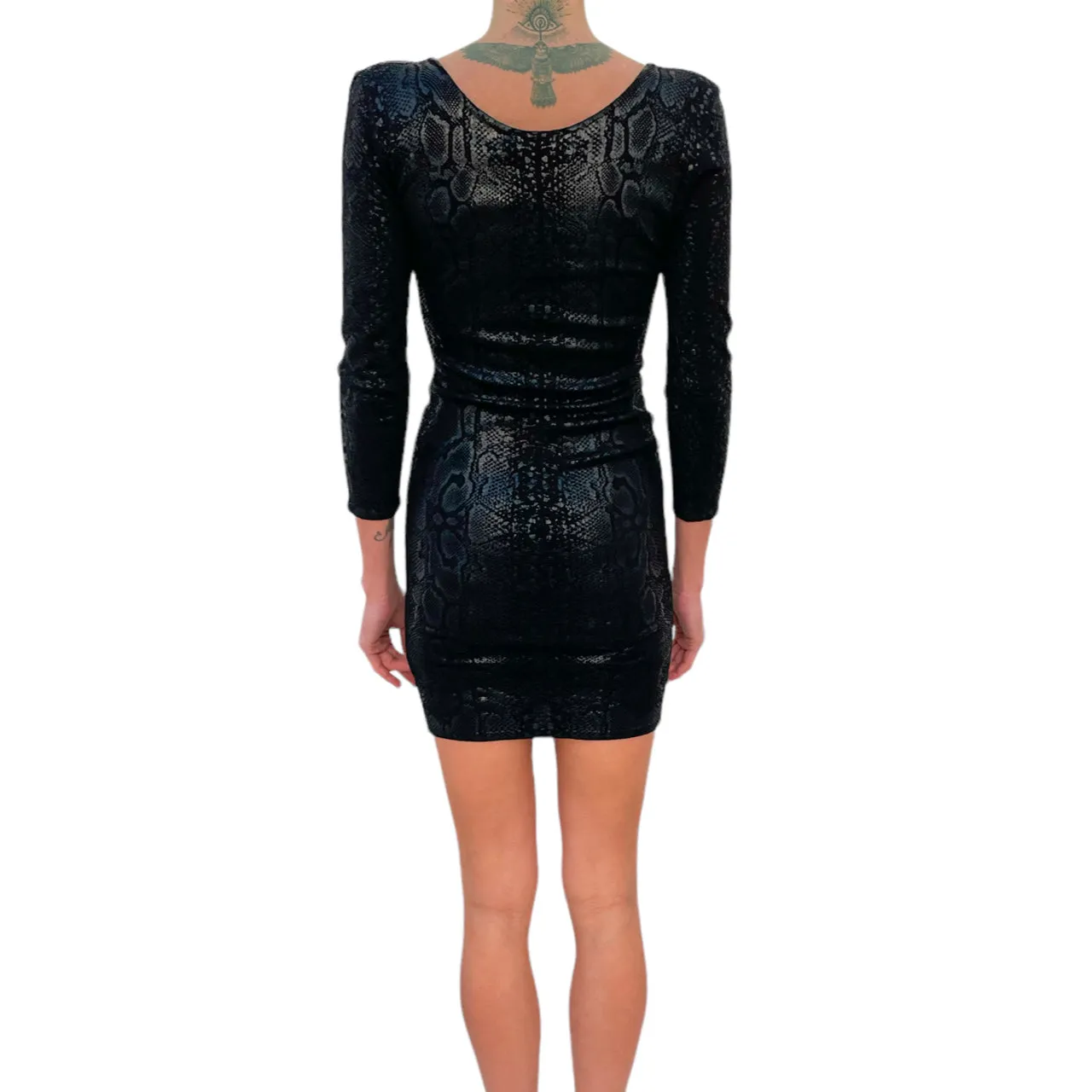 Guess Black Snakeprint Dress