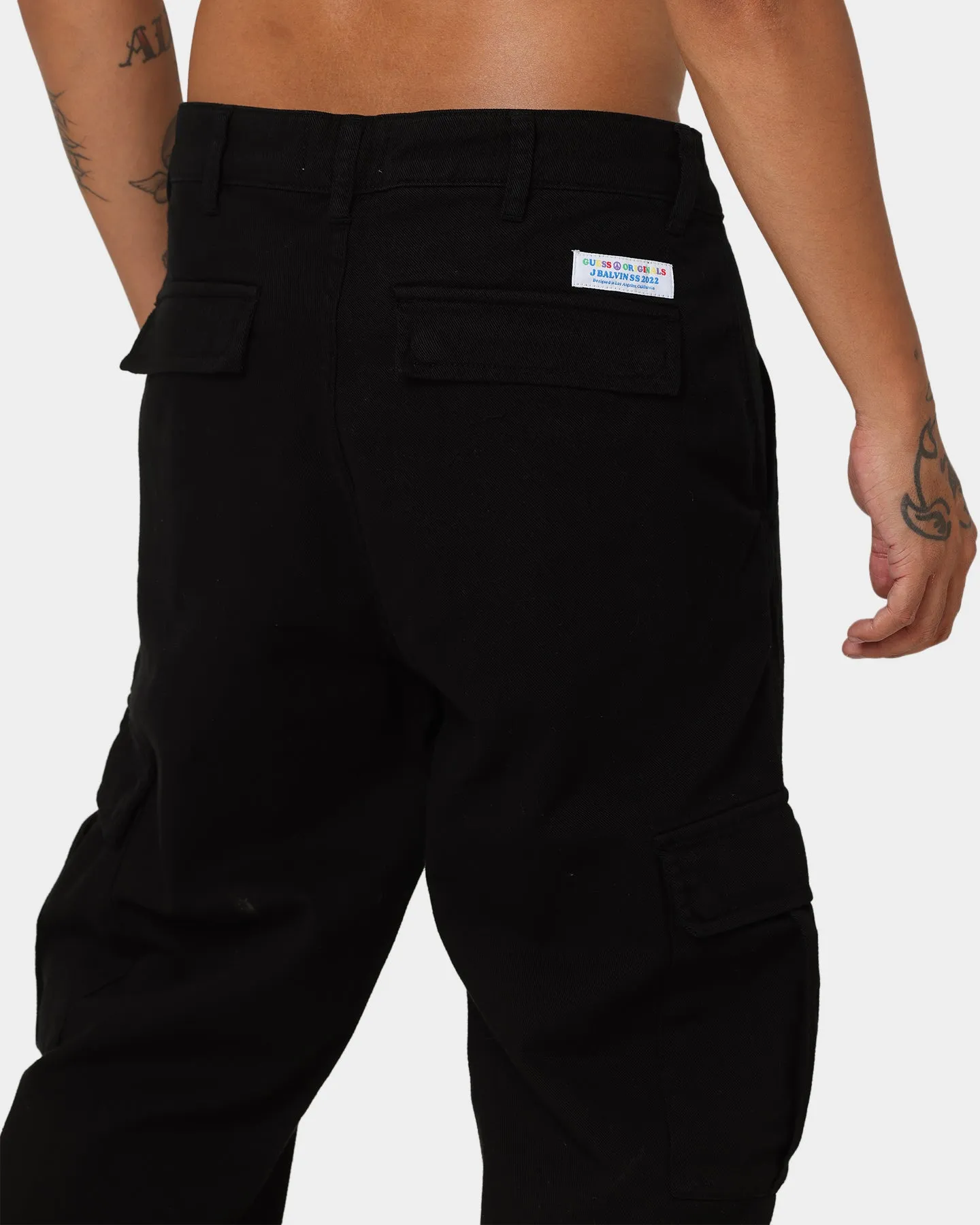 GUESS Originals X J Balvin Cargo Pants Jet Black A996