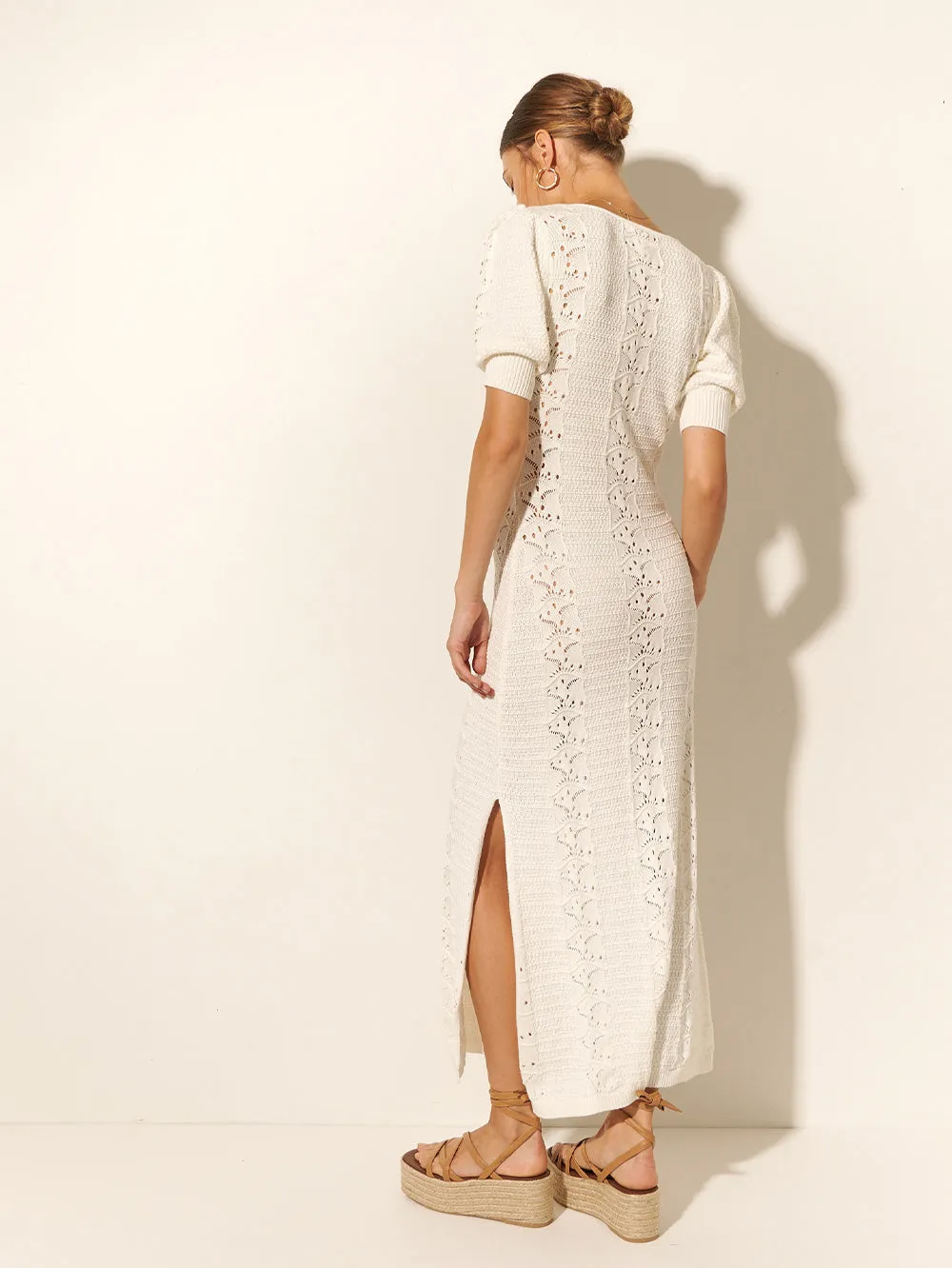 Helena Knit Midi Dress - Ivory