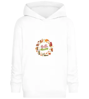 Hello Autumn Animals Design - Comfort Kids Hoodie