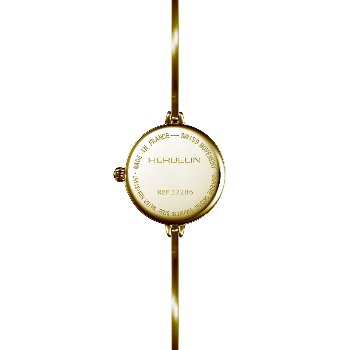 Herbelin Fil Wire And Golden PVD 26 mm Ladies Gold Watch 17206BP19