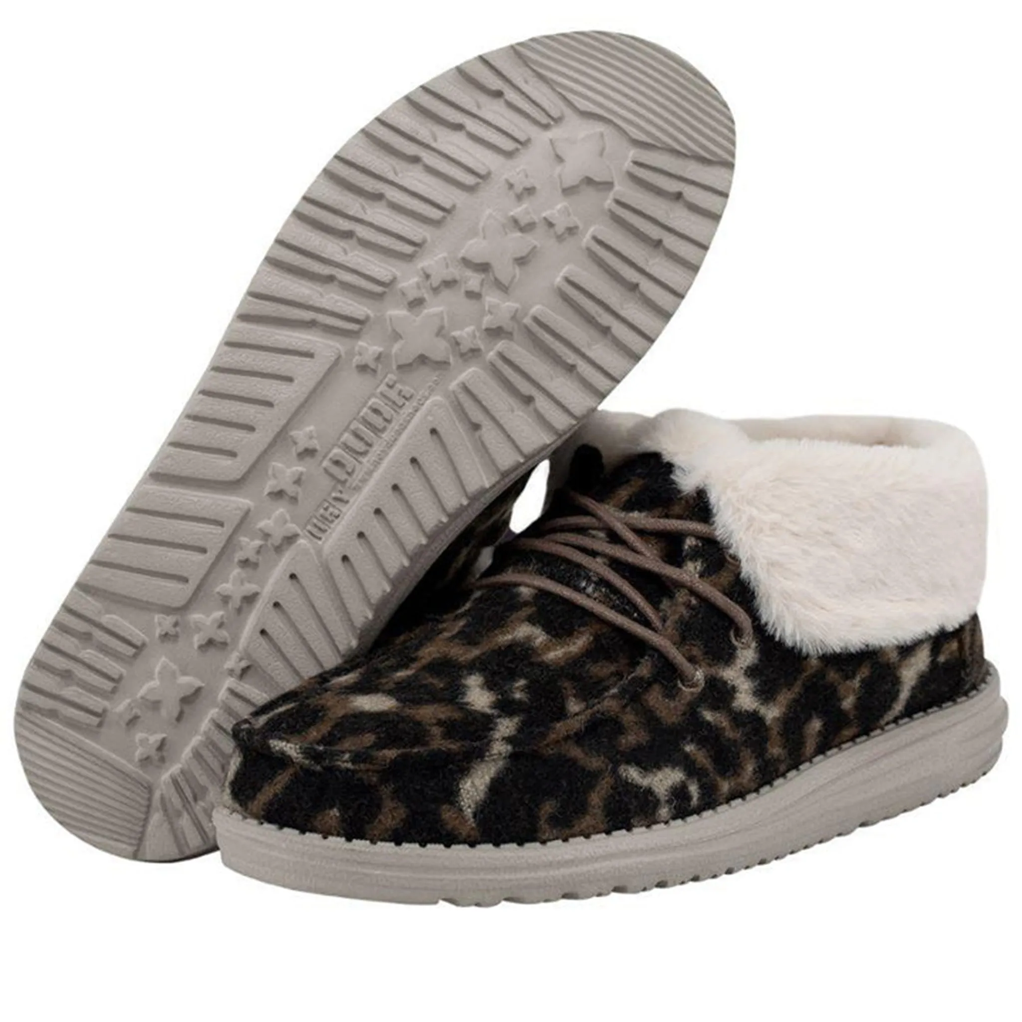 Hey Dude Britt Abstract Tan Leopard