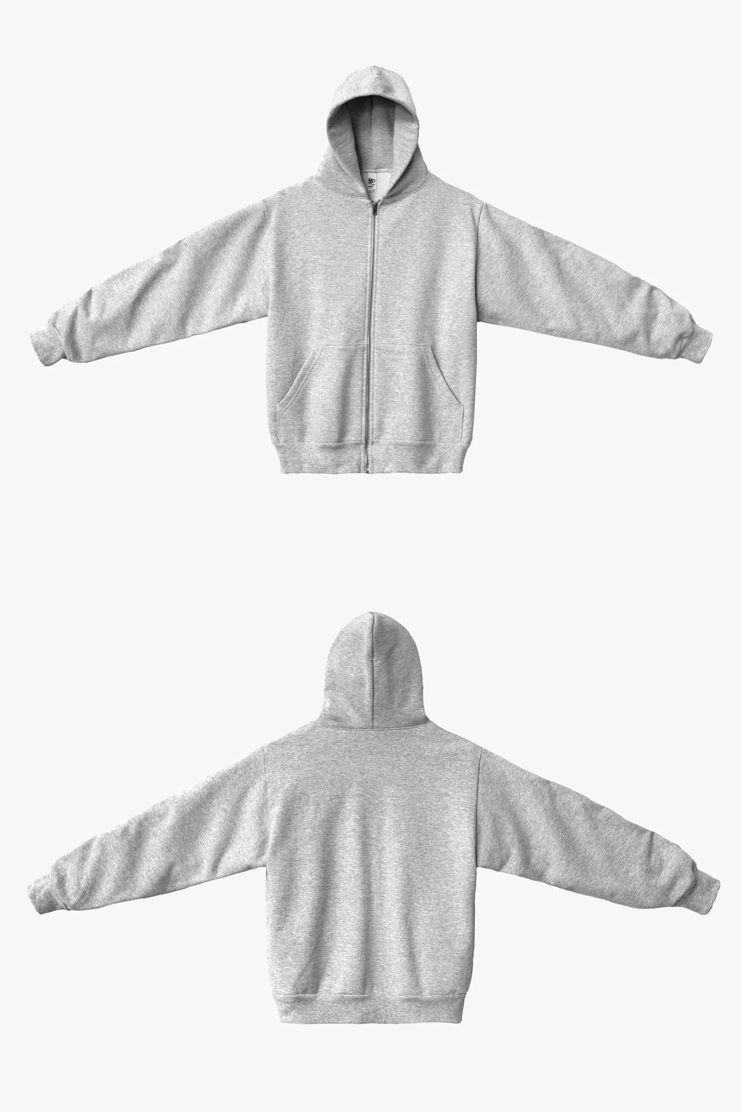 HF10 - Heavy Fleece Zip-Up Hoodie (Piece Dye)