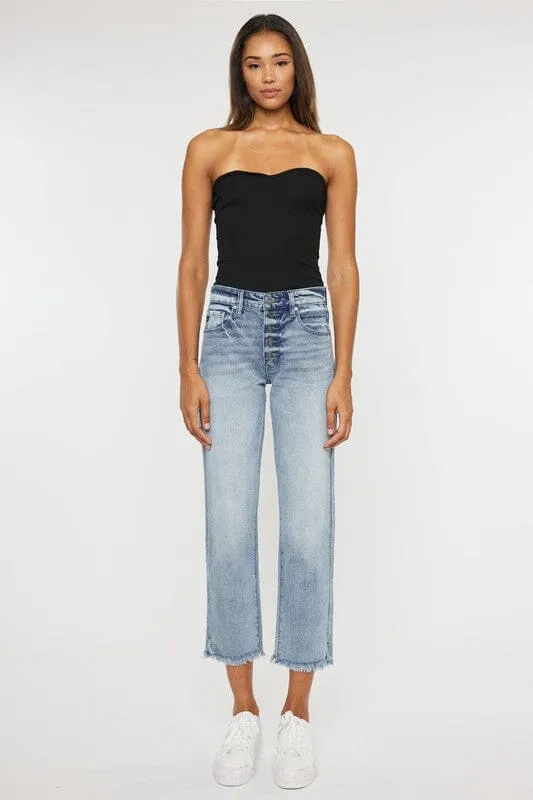 HIGH RISE STRAIGHT FIT JEANS-KC20011L