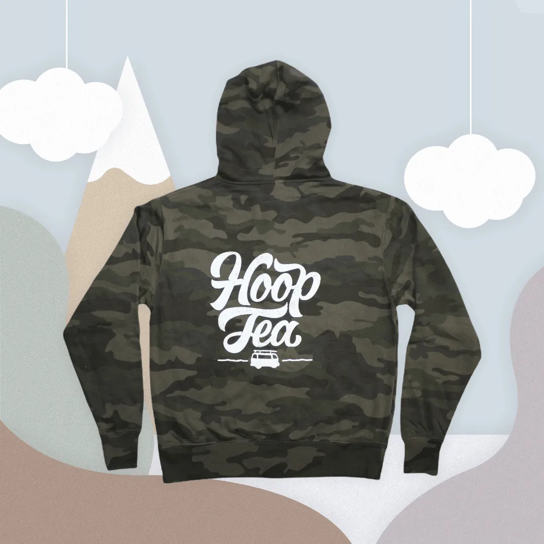 Hoop Tea Logo (Camo) / Zip Hoodie