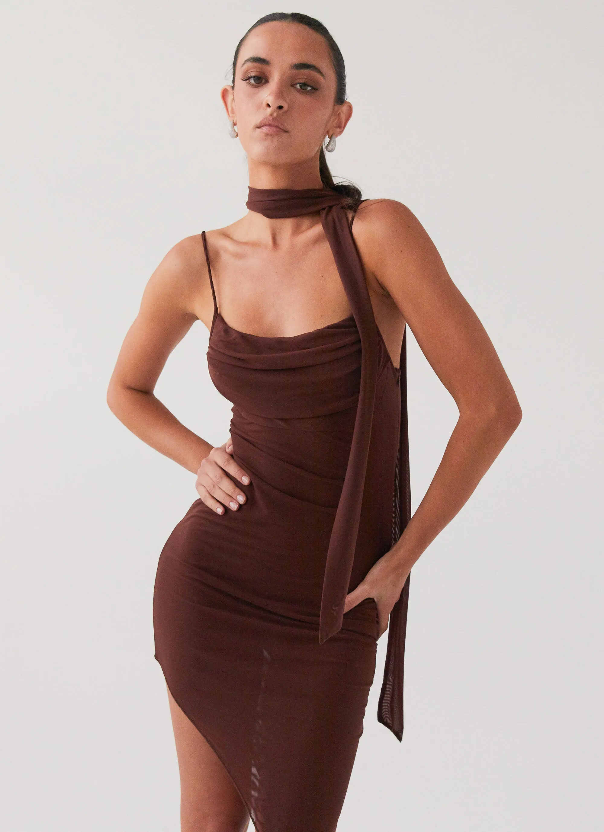 In Your Dreams Midi Dress - Dark Mocha