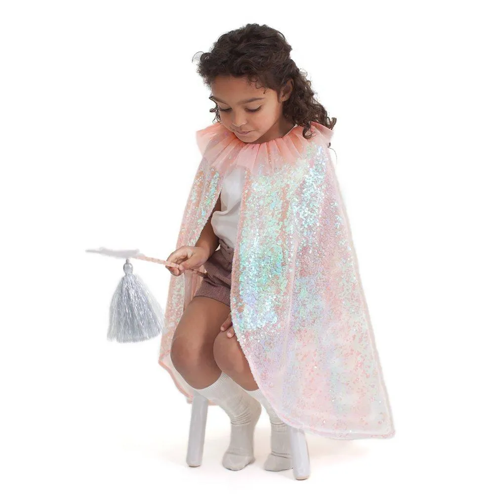 Iridescent Sequin Cape Dress Up