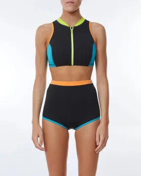 It’s Now Cool The Zip Contour Crop - Coal Crush