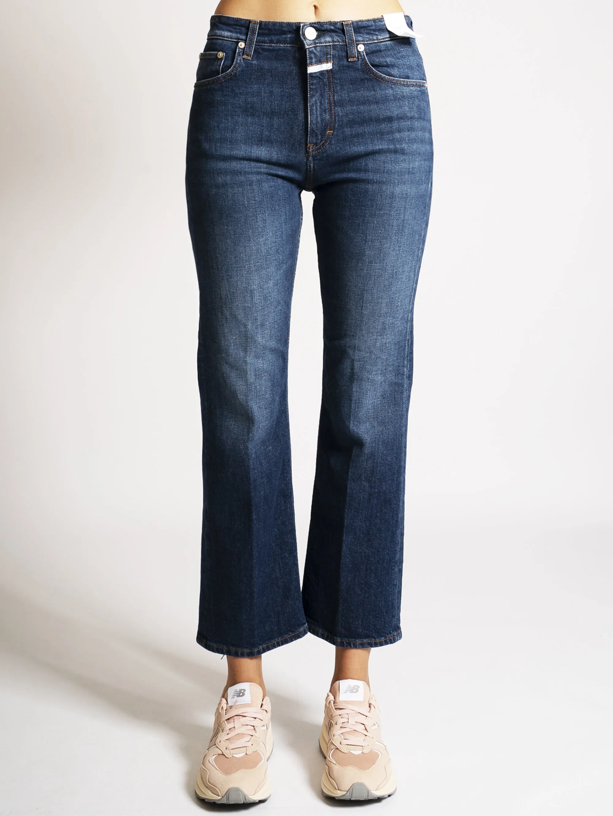 Jeans Cropped Flare Blu