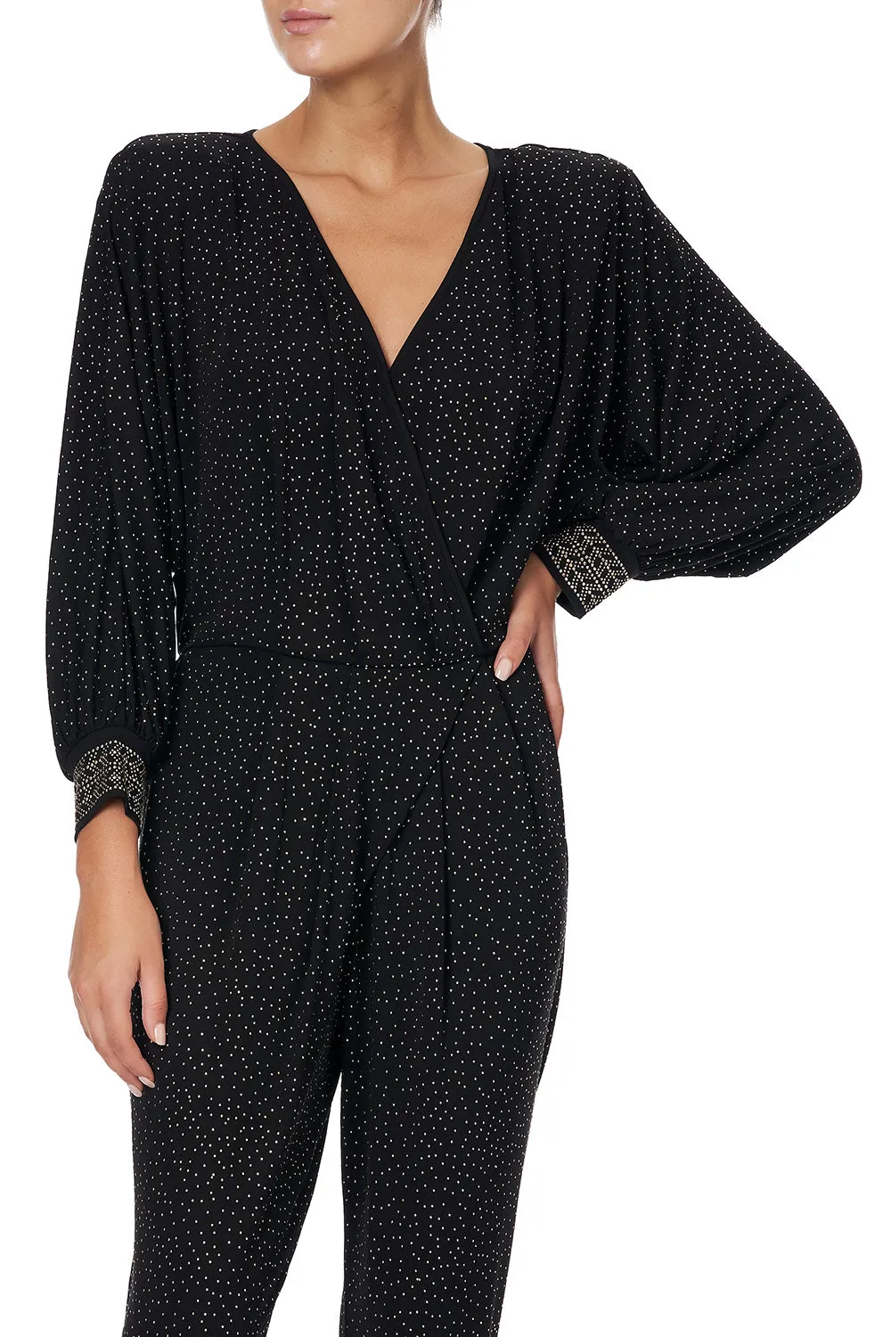 JERSEY TWIST FRONT JUMPSUIT LADY STARDUST