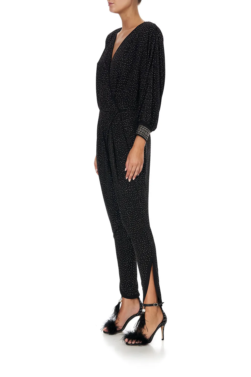 JERSEY TWIST FRONT JUMPSUIT LADY STARDUST