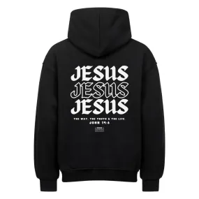 Jesus (John 14:6)  Oversized Hoodie BackPrint