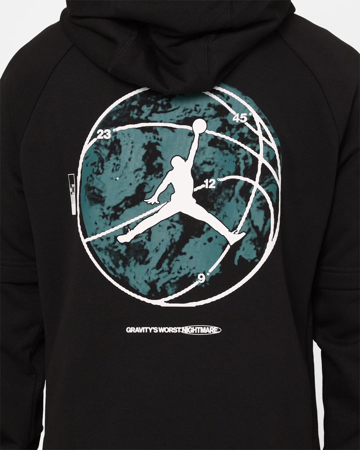 Jordan Dri-FIT Sport Graphic Fleece Pullover Hoodie Black/White/Sky