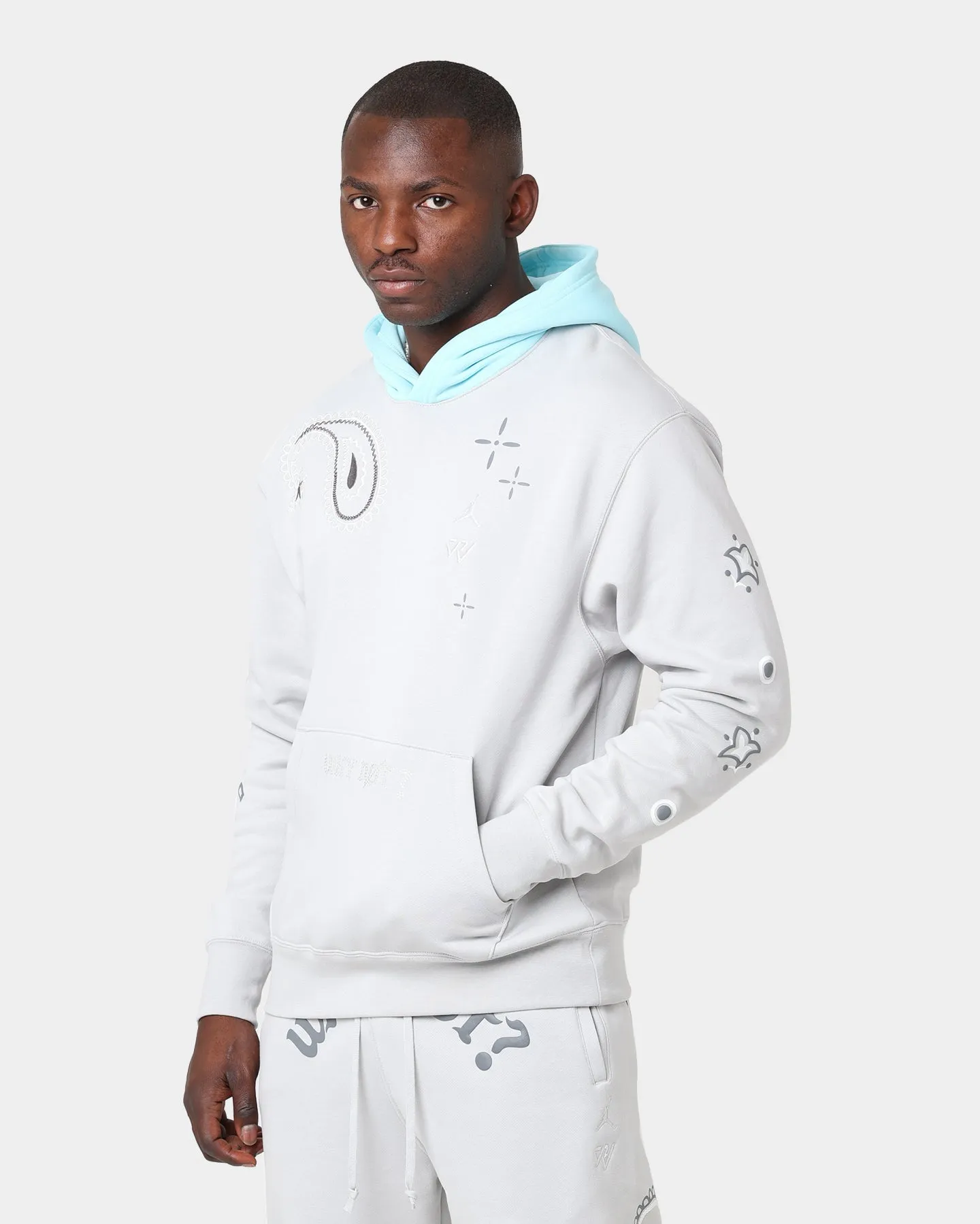 Jordan Westbrook Pullover Hoodie Grey Fog/Copa