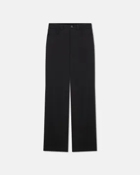 Josine - Slip Satin Baggy Pants - Black