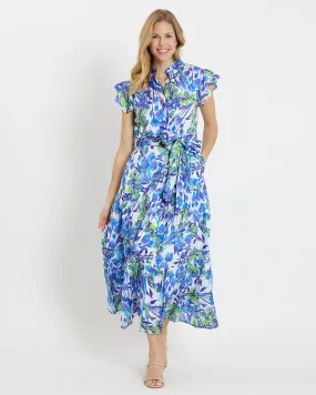 Jude Connally Mirabella Midi  Dress - Painted Flower Field White