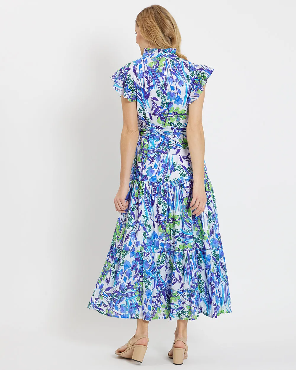 Jude Connally Mirabella Midi  Dress - Painted Flower Field White