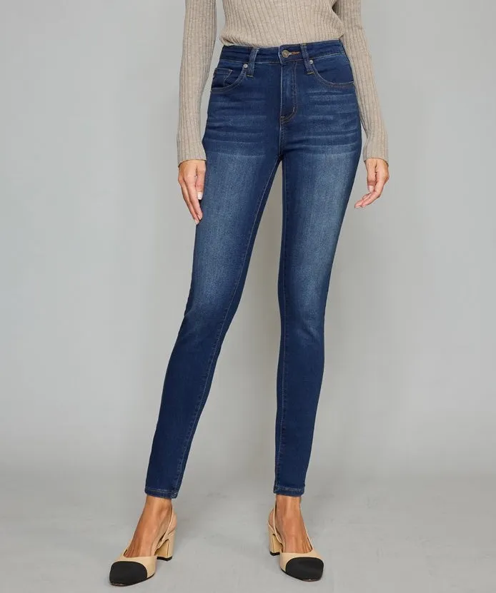 Kancan DARK WASH HIGH RISE SUPER SKINNY JEANS