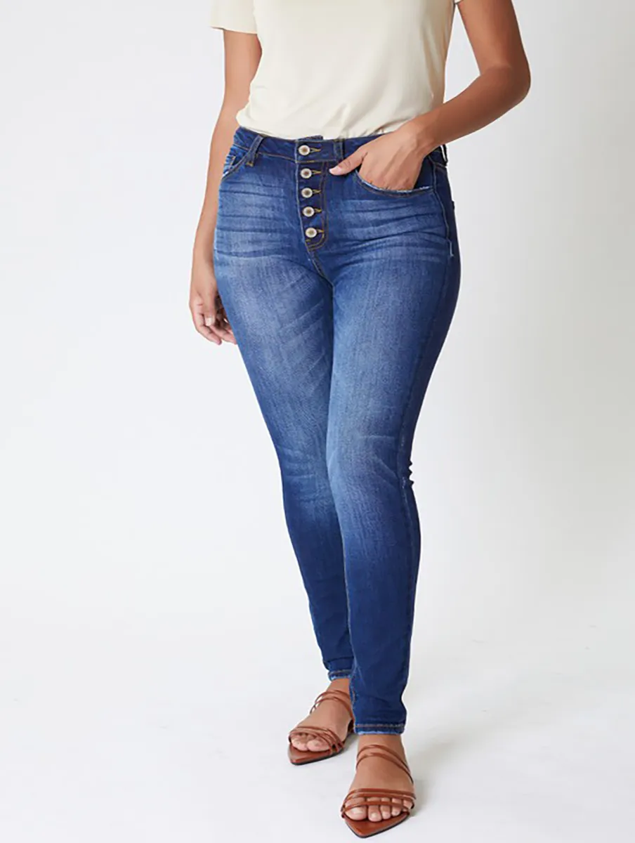 Kassidy High-Rise Button Fly Jean by KanCan