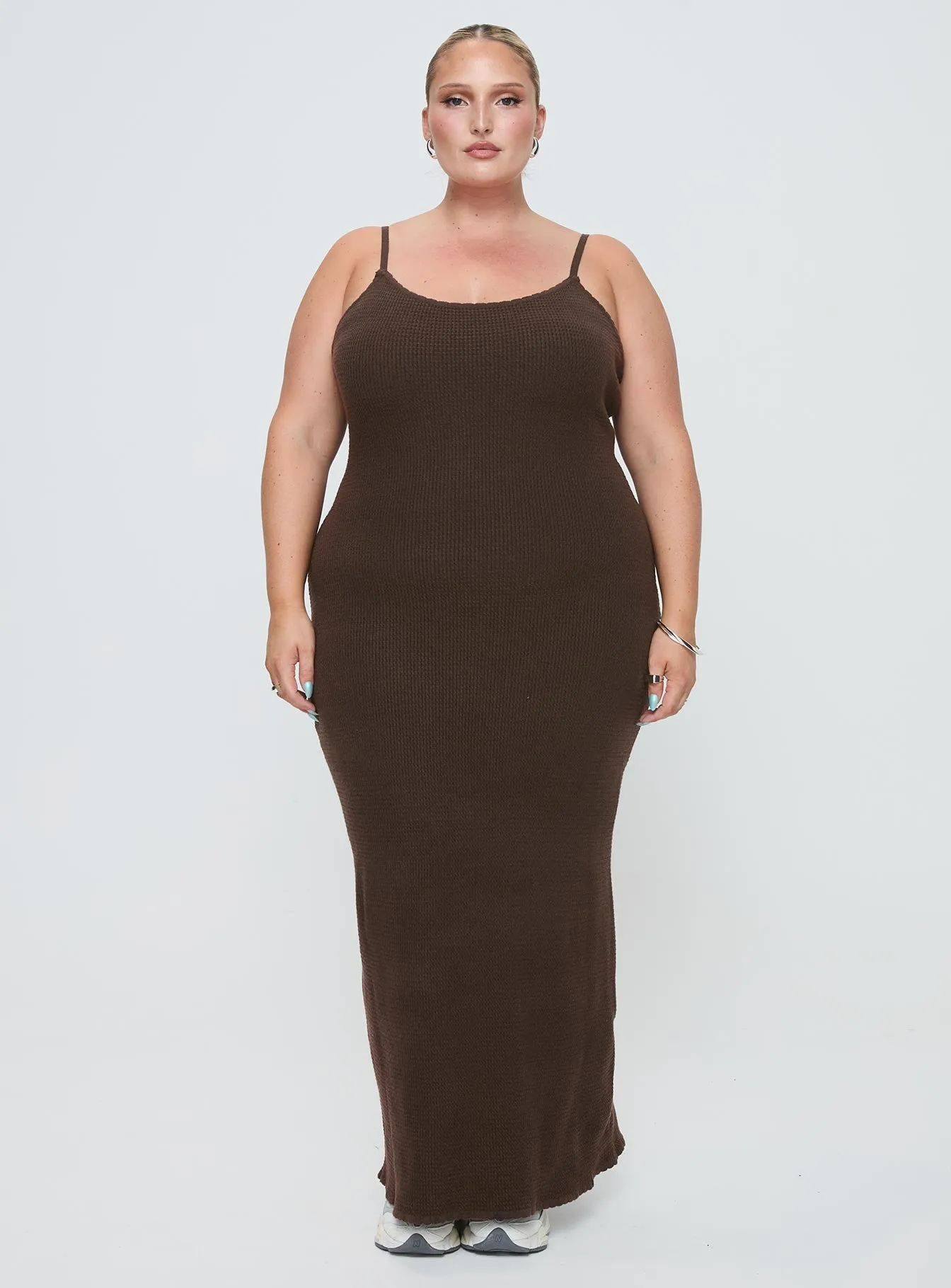 Kattan Maxi Dress Chocolate Curve