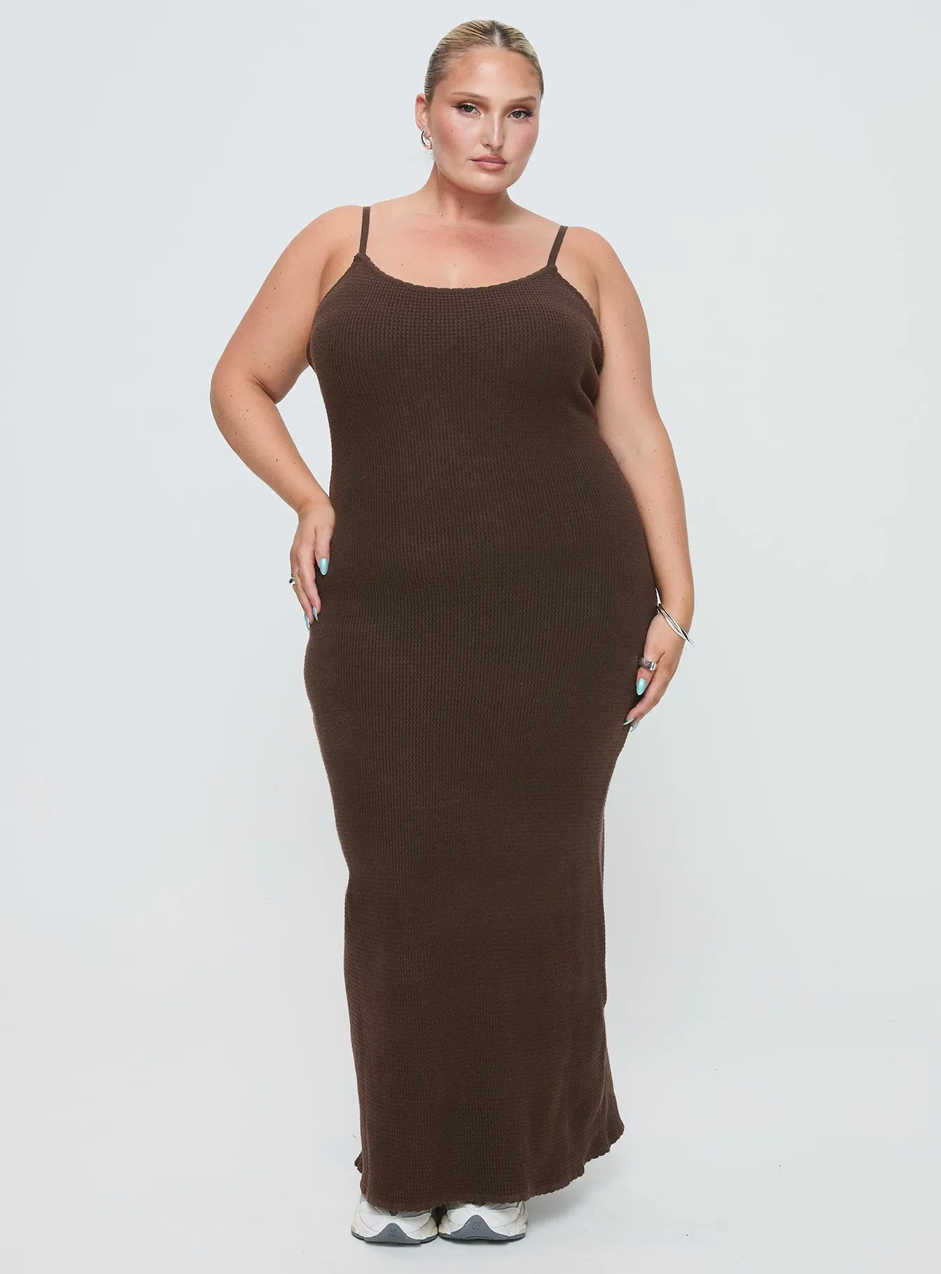 Kattan Maxi Dress Chocolate Curve