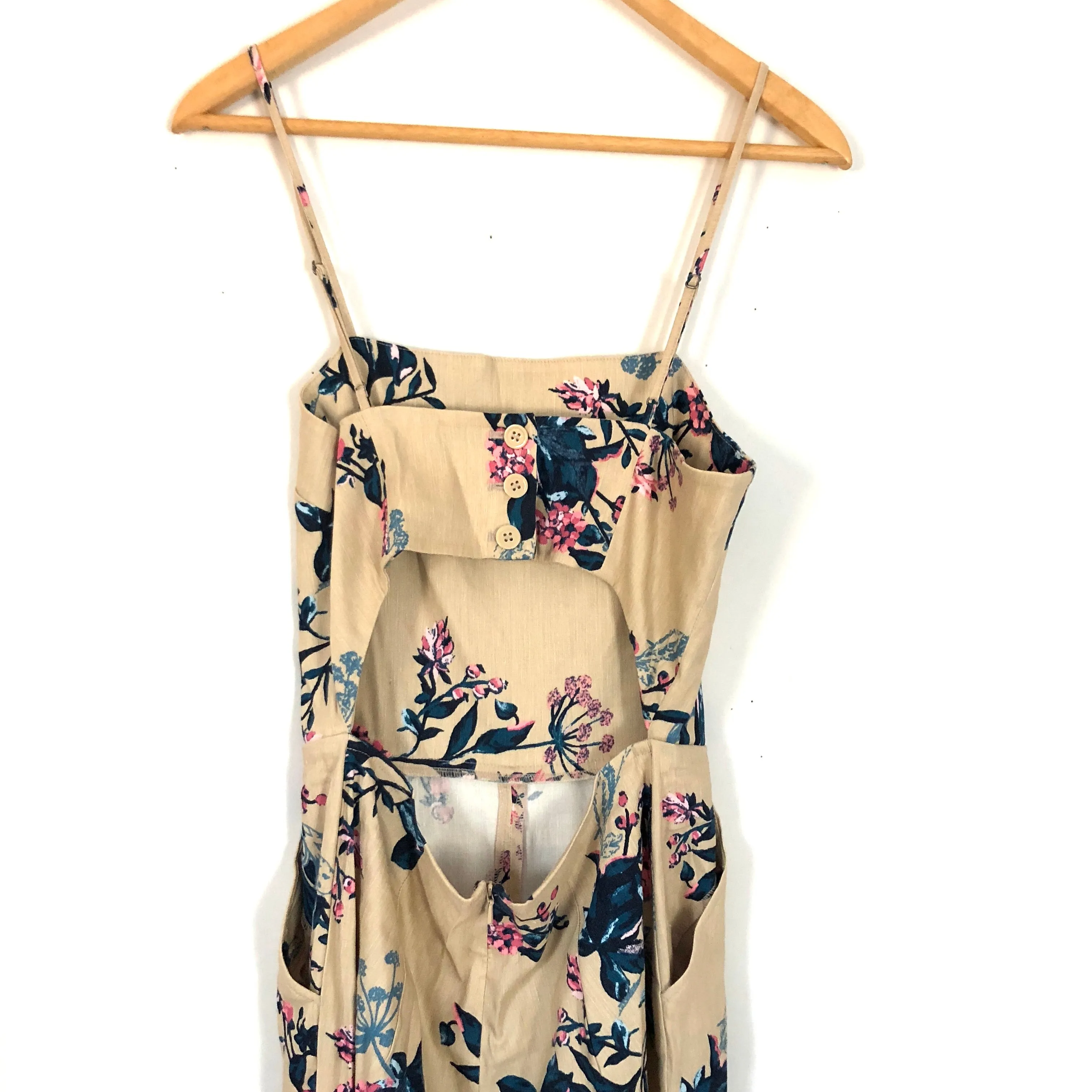 Leith Floral Jumpsuit with Pockets- Size XS