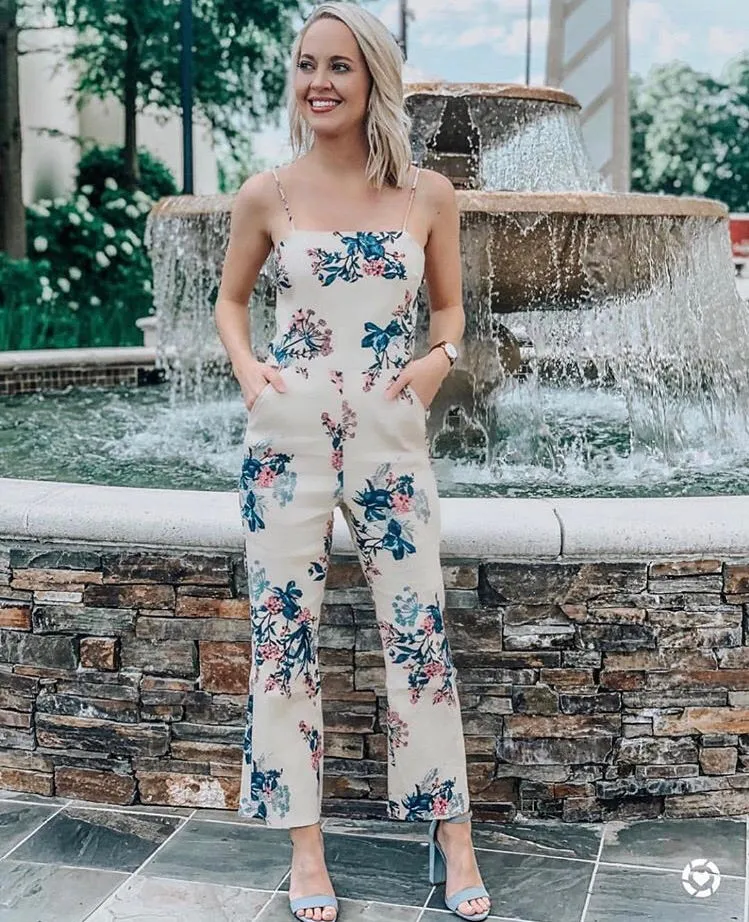 Leith Floral Jumpsuit with Pockets- Size XS