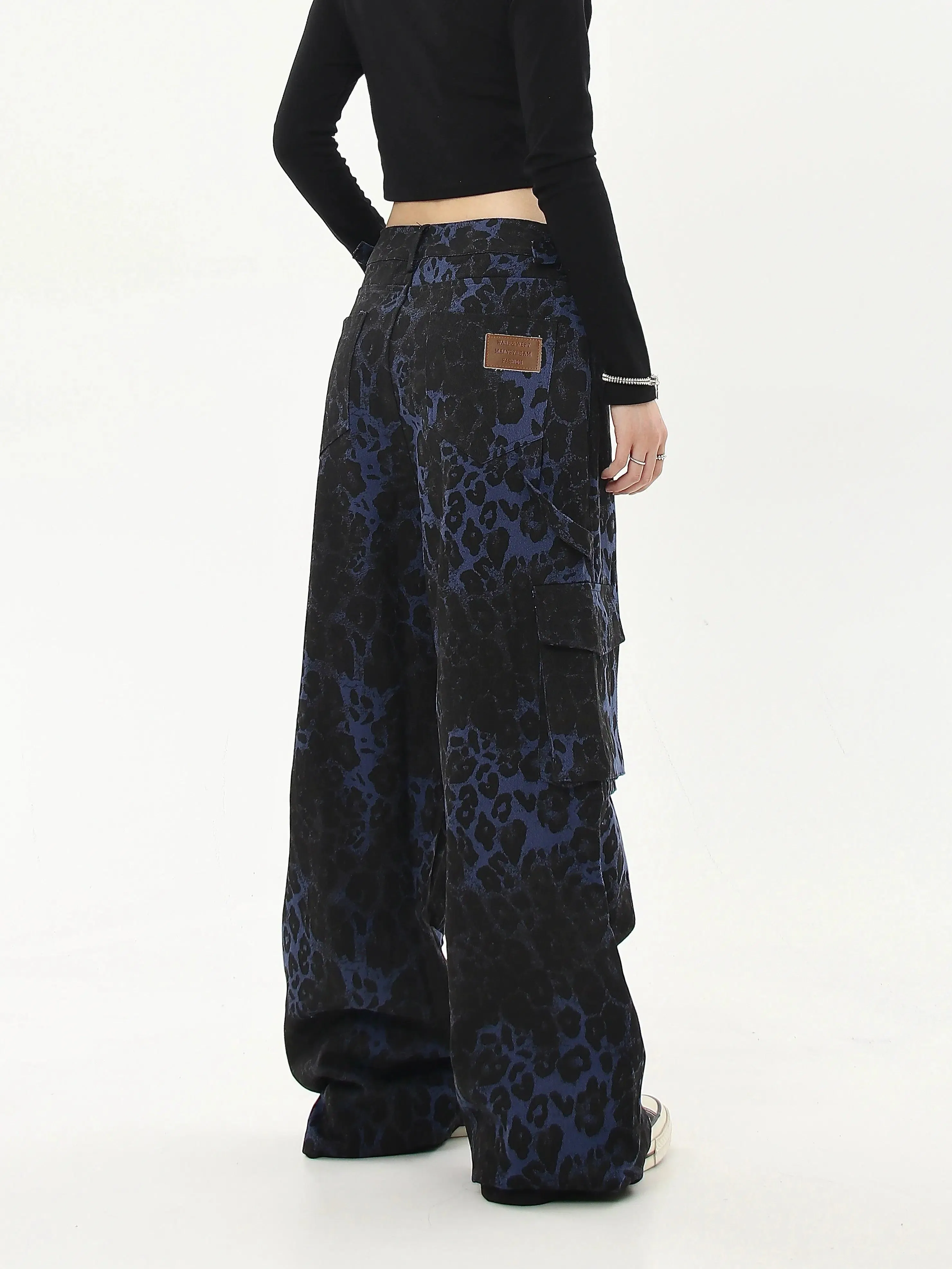 Leopard Print Cargo Pants