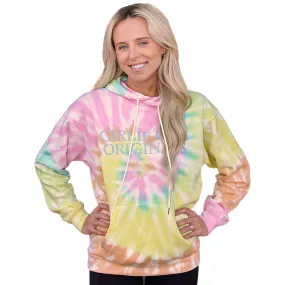 LG-8242 Girlie Girl Originals Logo Sweatshirt Hoodie Tie Dye - Dreamsicle Swirl