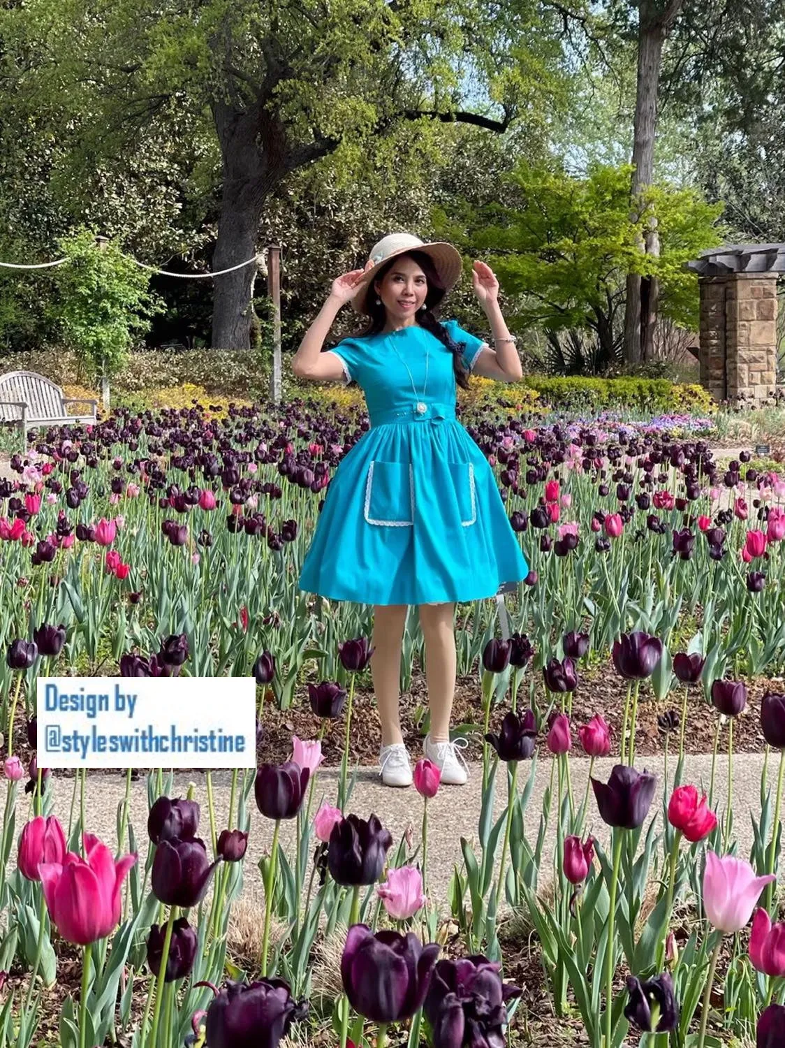 Lily Dress in "AQUA" Blue