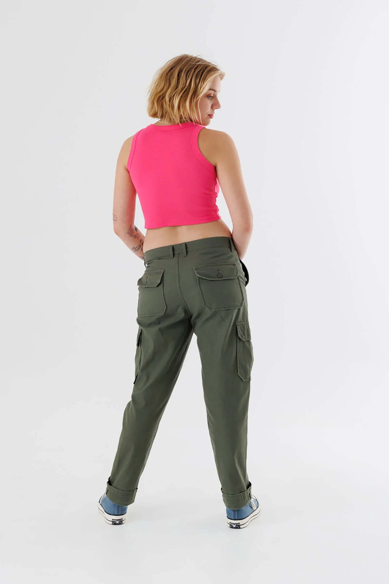 Logo Cargo Pants Army Green