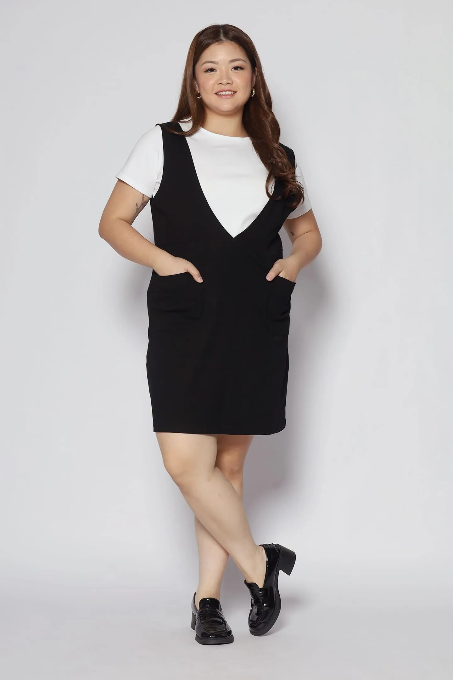 Lolo 2 in 1 Pinafore Set in Black White