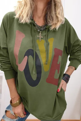 LOVE Dropped Shoulder Hoodie