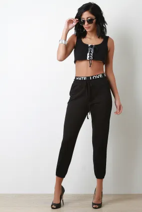 Love Hate High Waisted Jogger Pants