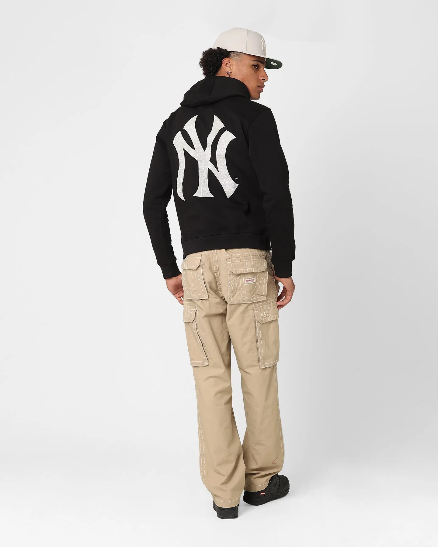 Majestic Athletic New York Yankees Bandana Paisley Duke Hoodie Black