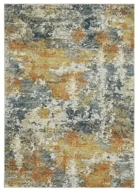 Malibu MAL05 Blue/Gold Rug