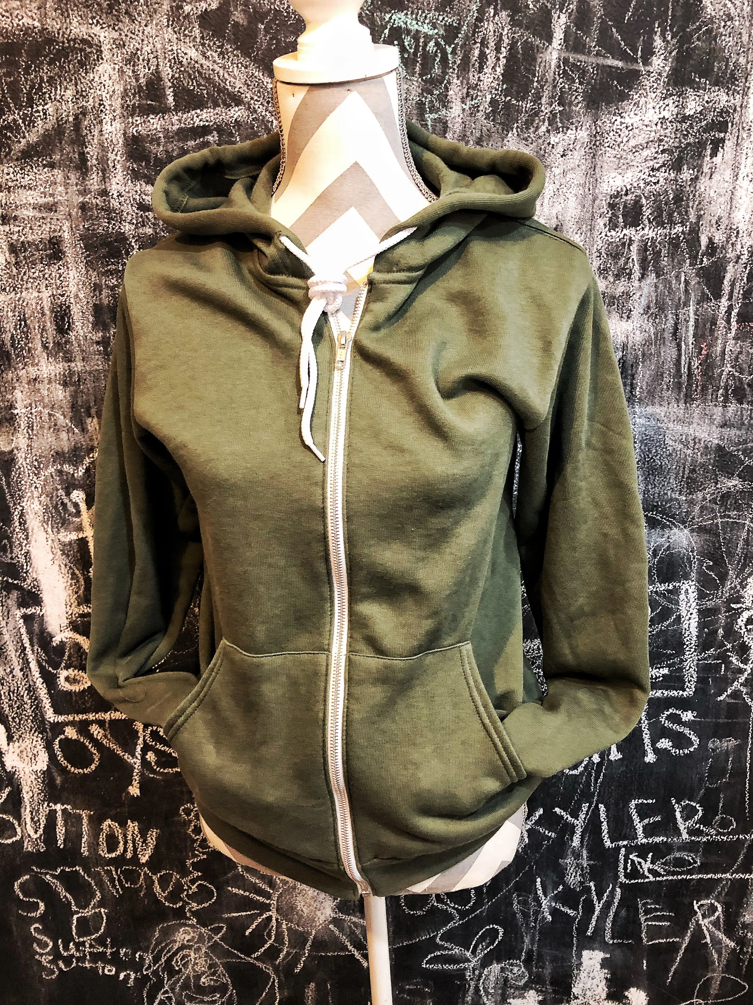 Mamas of Mayhem - Sponge Military Green Full Zip