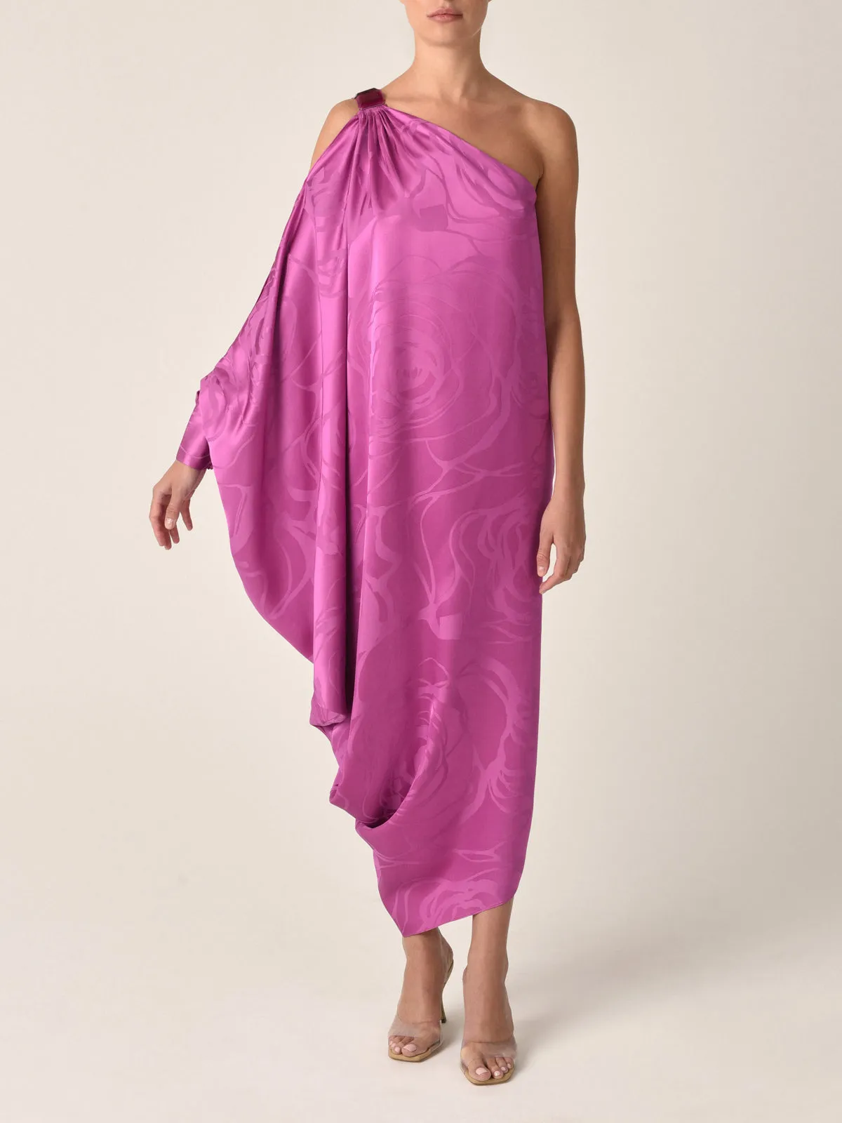 Marcelin Dress Magenta Orchid Jacquard