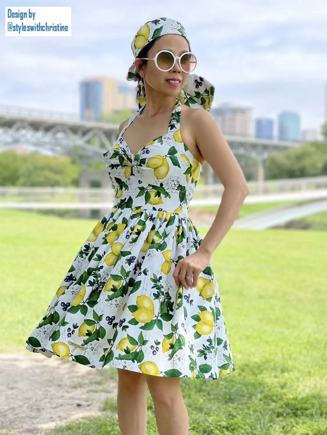 May Dress in Lemon Print