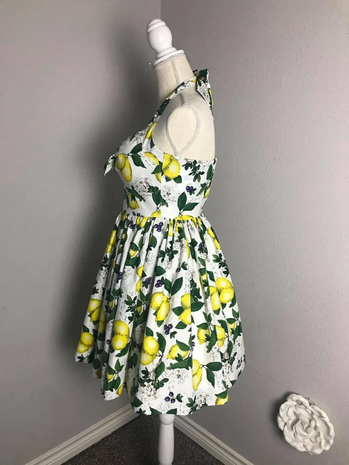 May Dress in Lemon Print