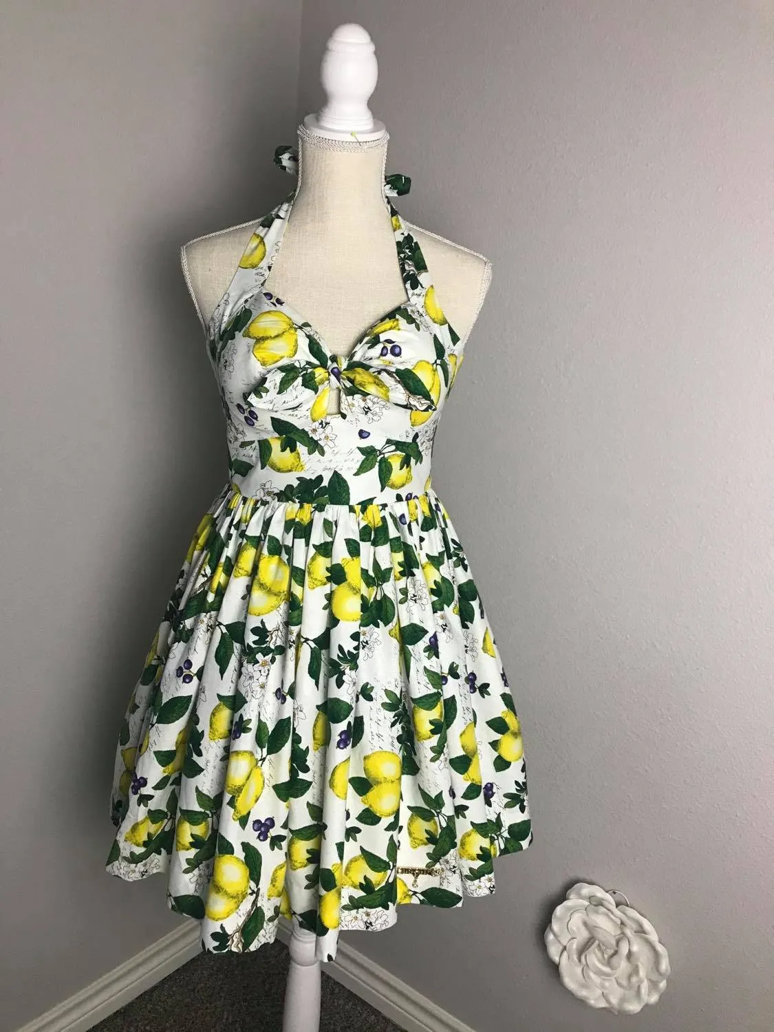 May Dress in Lemon Print