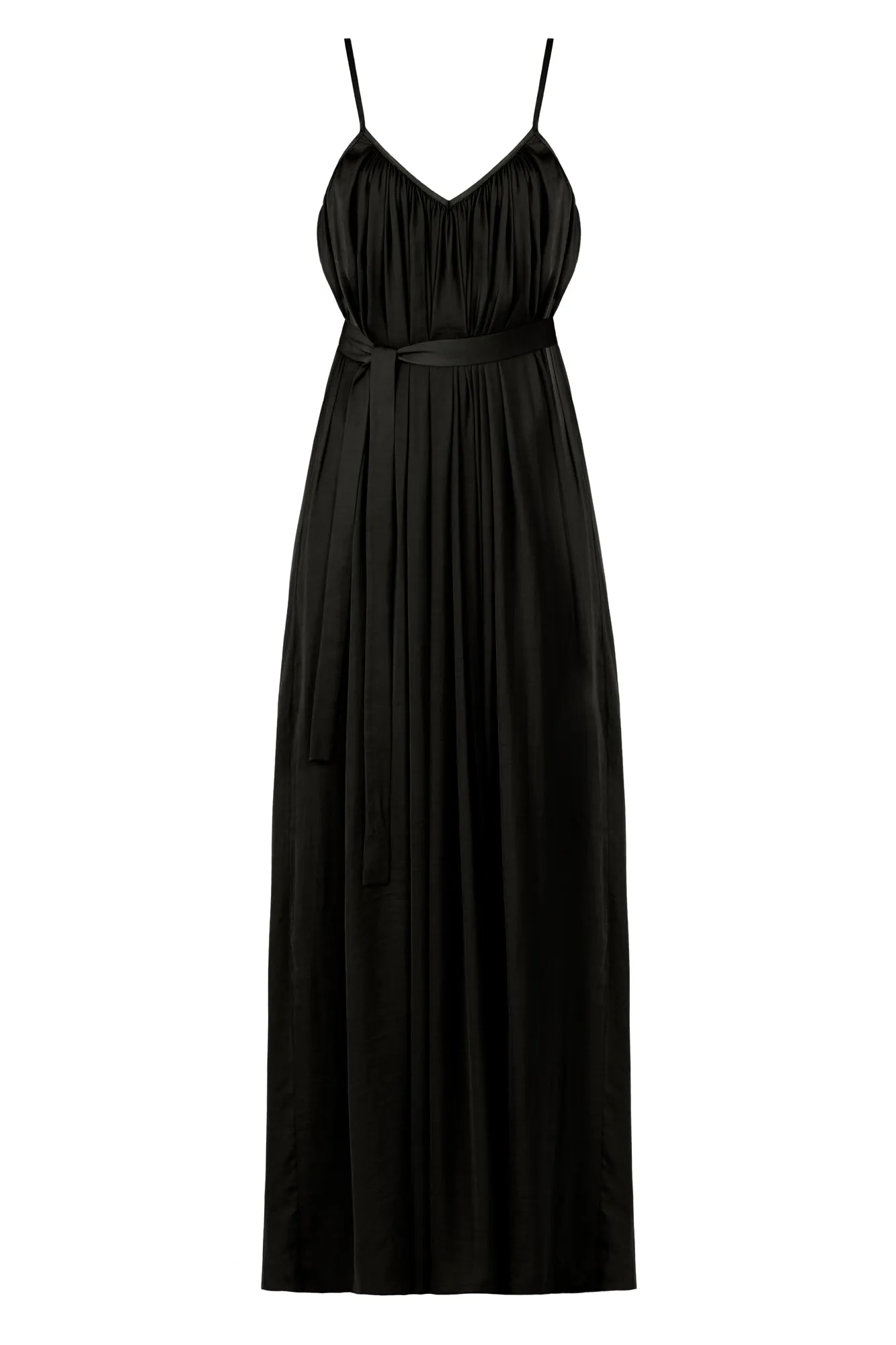 MEFYA flowing black maxi evening dress