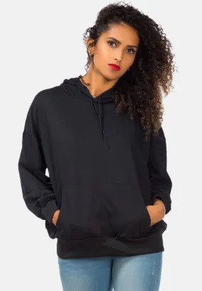 Melange Pullover Drawstring Hoodie